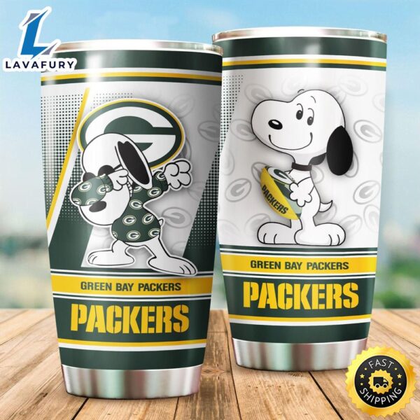 Snoopy Green Bay PackersNFL Football Teams Big Logo 11 Gift For Fan Travel Tumbler