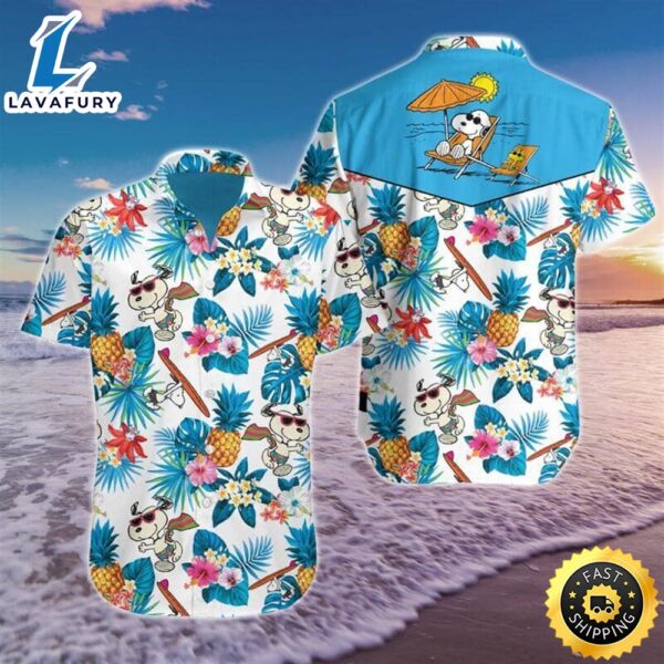Snoopy Hawaiian Shirt Summer Button Up