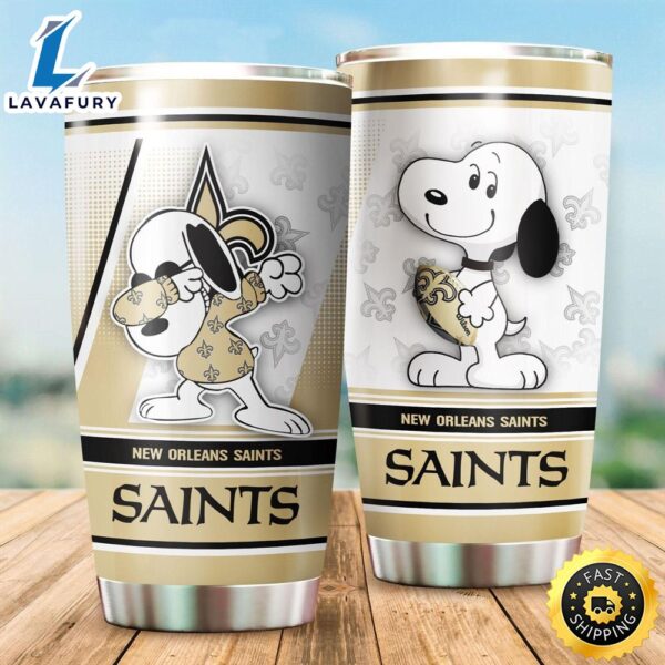 Snoopy New Orleans Saints NFL Football Teams 6 Gift For Fan Travel Tumbler