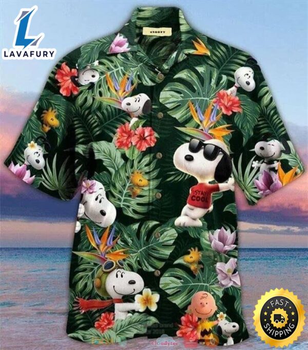 Snoopy Stay Cool Forest Hawaiian Shirt