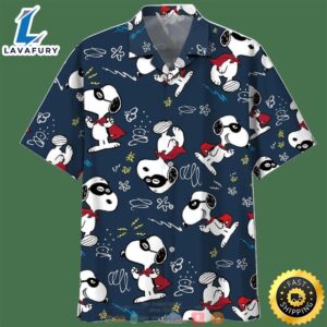Snoopy Summer Time Navy Hawaiian…