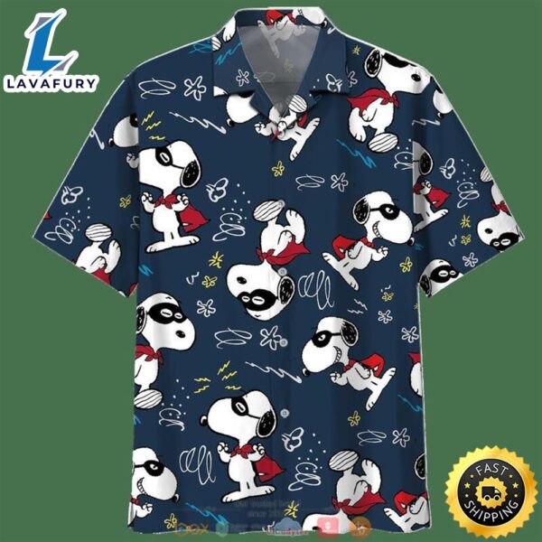 Snoopy Summer Time Navy Hawaiian Shirt