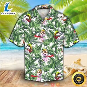 Snoopy Tropical Forest Hawaiian Shirt