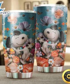 Snoopy With Colorful Flower Gift…