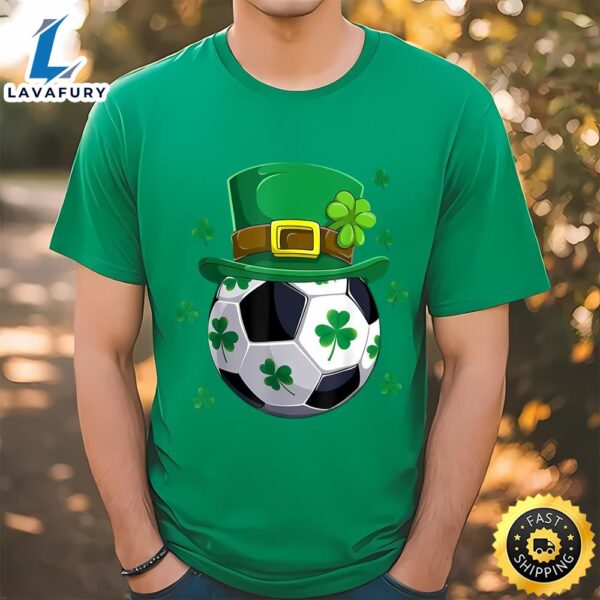 Soccer St Patricks Day Leprechaun Shamrock T-Shirt