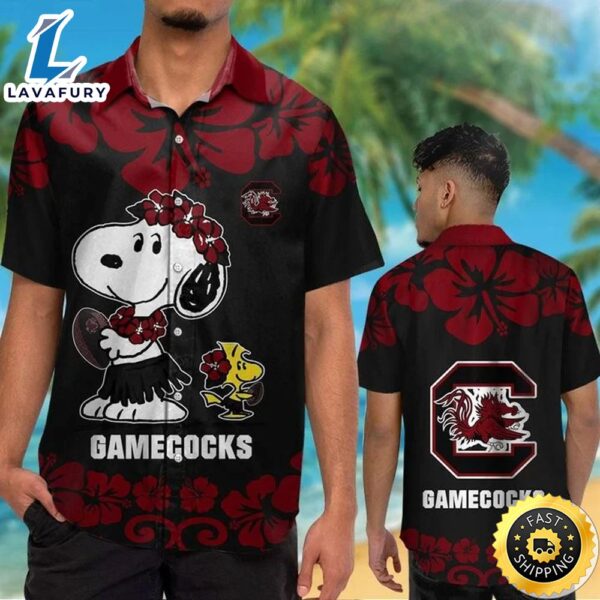 South Carolina Gamecocks & Snoopy Hawaiian Shirt