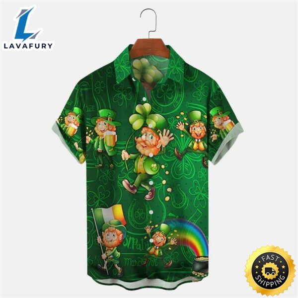 St. Patrick’s Day Clover Print Holiday Shirt, St. Patrick’s Day Hawaii Shirt For Men And Women