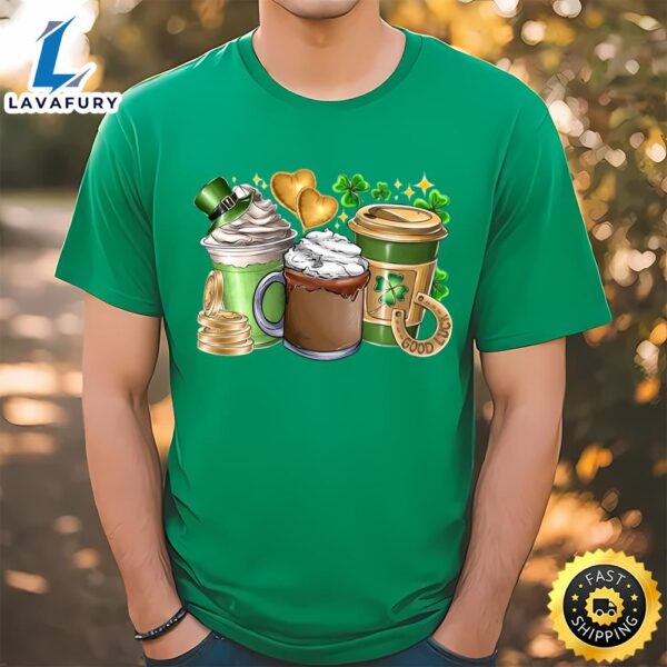 St. Patrick’s Day Coffee Lucky Shamrock Shirt