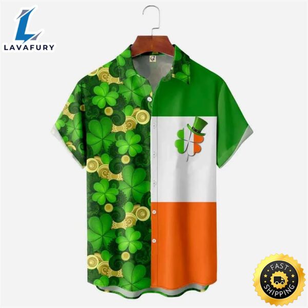 St. Patrick’s Day Shamrocks Trendy Hawaiian Shirt