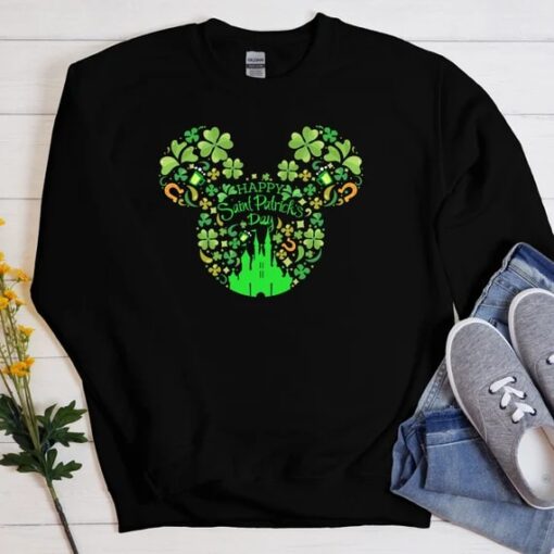 St. Patrick’s Day Sweatshirt Shirt Cute Disney Mickey