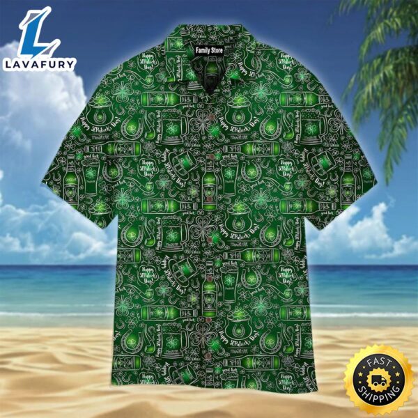 St Patrick’s Day Green Beer Shamrock Hawaiian Shirts
