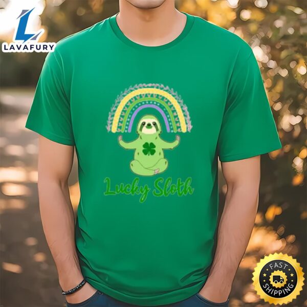 St Patricks Day Lucky Sloth Spirit Animal T-Shirt