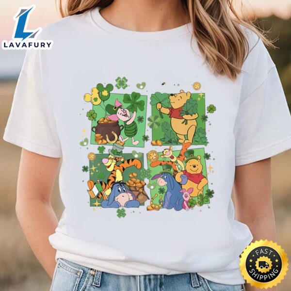 St Patricks Day Pooh And Friends Shirt, Winnie The Pooh Happy…