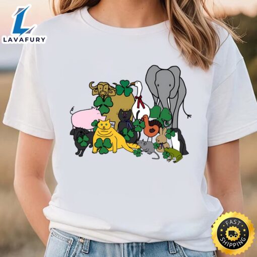 St Patricks Day Shamrock Animals T-Shirt