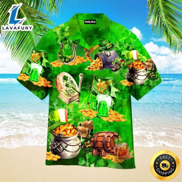 St Patricks Day Water Color Hawaiian Shirts