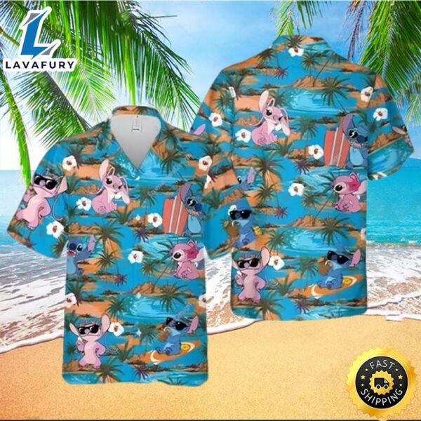 Stitch Angel Disney Hawaii Disney Cruise 2024 Disney Hawaiian Shirt