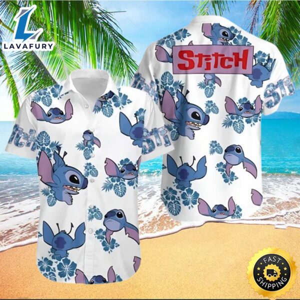 Stitch Blue Hibiscus Disney Cruise 2024 Disney Hawaiian Shirt