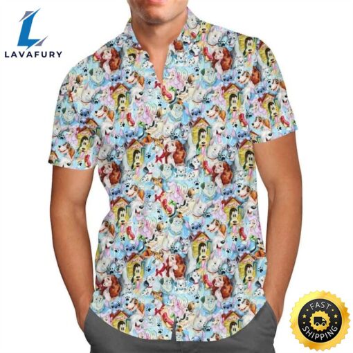 Stitch Hawaiian Shirt Disney Pattern Summer Beach Gift