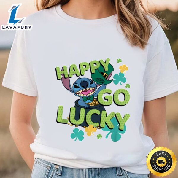 Stitch St. Patrick’s Day Happy Go Lucky T-shirt