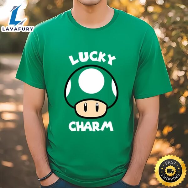 Super Mario St. Patrick’s Day Extra Life Mushroom Lucky Charm T-Shirt