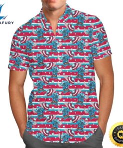Superhero Stitch Hawaiian Shirt Captain…