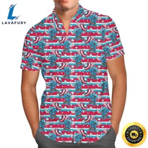 Superhero Stitch Hawaiian Shirt Captain…