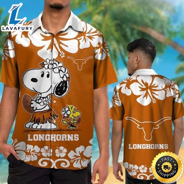 Texas Longhorns & Snoopy Hawaiian Shirt