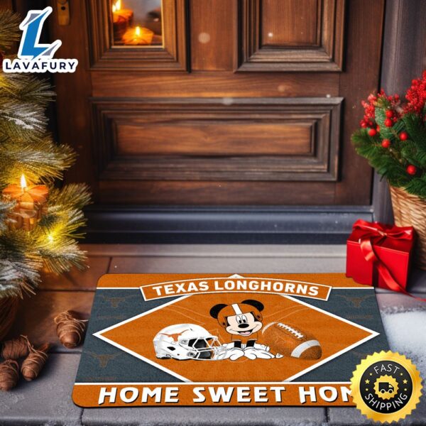 Texas Longhorns  Sport Team And Mickey Mouse NCAA Doormat