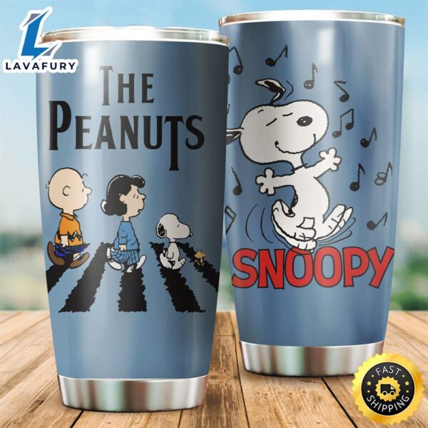 The Peanuts Snoopy And Charlie Brown Gift For Lover Travel Tumbler