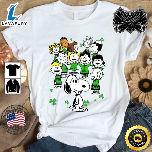 The Peanuts characters happy St Patrick’s Day shirt