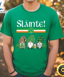 Three Gnomes Leprechaun Irish Flag…
