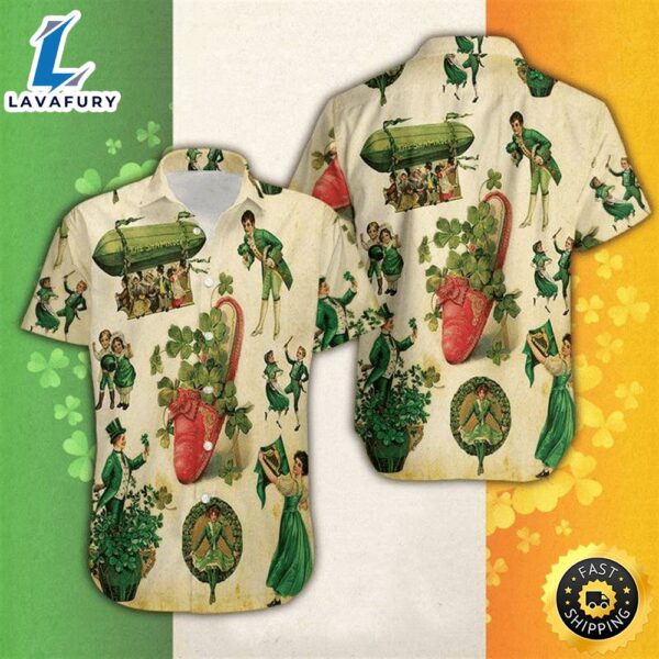 Vintage Girl Irish Patrick’s Day Hawaiian Shirts Aloha Hawaii Shirt Aloha Shirt For Summer