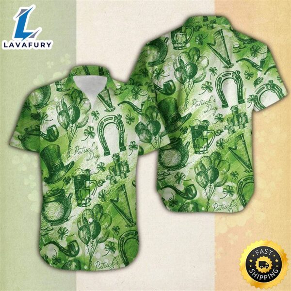 Whole Green Saint Patrick’s Day Vintage Hawaiian Shirt