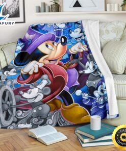 Wizard Mickey Fleece Blanket Funny Gift Bedding Decor Fans 1