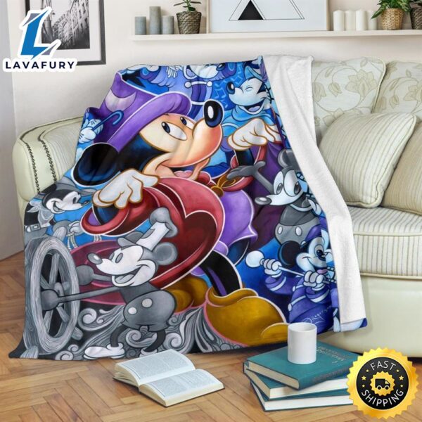 Wizard Mickey Fleece Blanket Funny Gift Bedding Decor Fans
