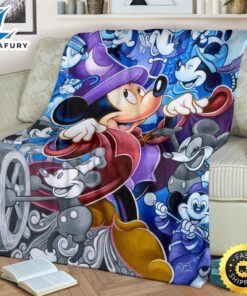 Wizard Mickey Fleece Blanket Funny Gift Bedding Decor Fans 2