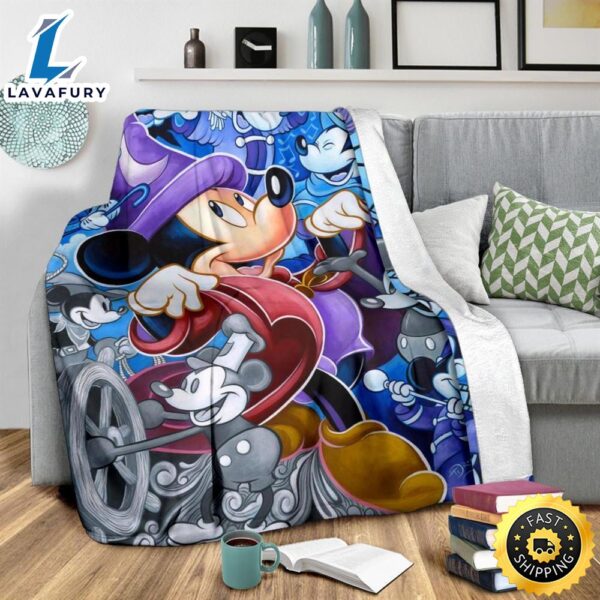 Wizard Mickey Fleece Blanket Funny Gift Bedding Decor Fans
