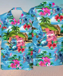 Women Stitch Disney Tropical Hawaiian…