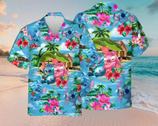 Women Stitch Disney Tropical Hawaiian Shirt