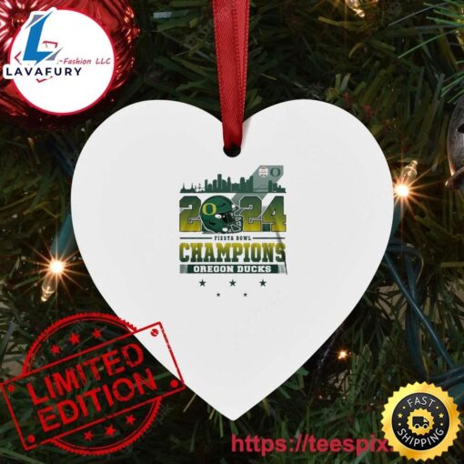 2024 Fiesta Bowl Champions Skyline Oregon Ducks Ornament