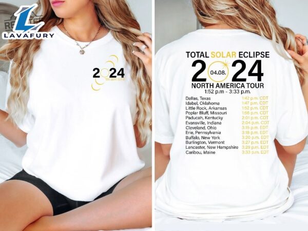 2024 Total Solar Eclipse North America Tour Shirt Astronomy Lover Tshirts