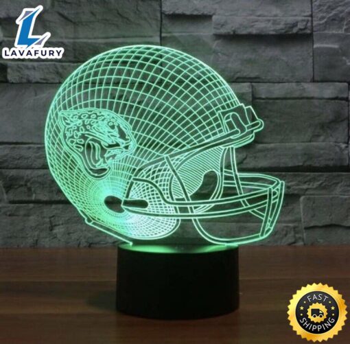 3d Nfl Jacksonville Jaguars Helmet 7 Color Led Touch Fashion Night Light Lamp