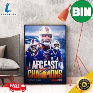 Afc East Champions The Buffalo Bills Clinch Their 4th Straight Division Title Bills Mafia Canvas Poster