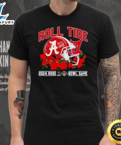 Alabama Crimson Tide Helmet Roll Tide 2024 Rose Bowl Game Shirt