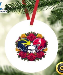 Alabama Crimson Tide Vs. Michigan Wolverines College Football Playoff 2024 Rose Bowl Ornament