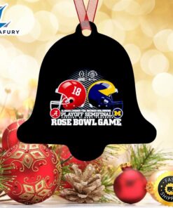 Alabama Crimson Tide Vs. Michigan Wolverines Playoff Semifinal 2024 Rose Bowl Game Ornaments