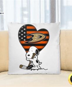 Anaheim Ducks NHL Hockey The Peanuts Movie Adorable Snoopy Pillow Square Pillow