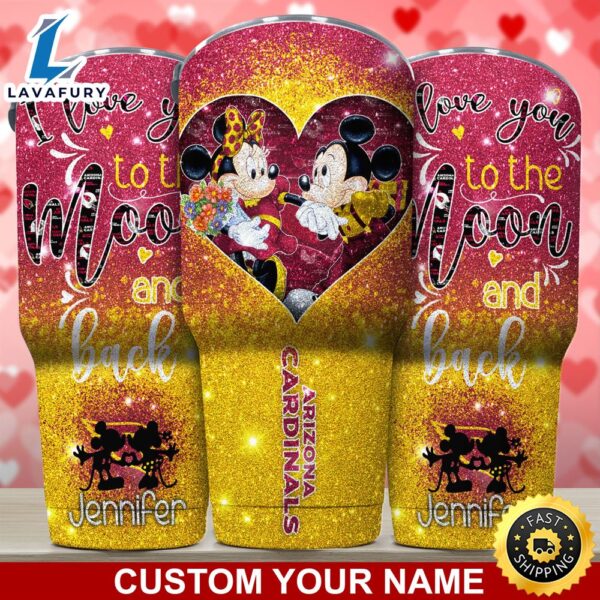 Arizona Cardinals NFL-Custom Tumbler Love You To The Moon And Back  For This
