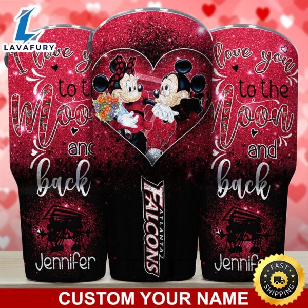 Atlanta Falcons NFL-Custom Tumbler Love You To The Moon And Back  For This