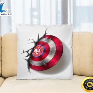 Atlanta Hawks NBA Basketball Captain America’s Shield Marvel Avengers Square Pillow